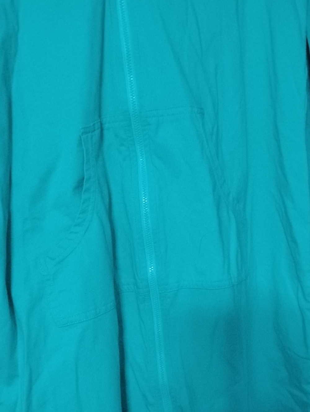Lands End Women's Turquoise Green Hooded Zip-Front Beach Cover Up Medium NWOT - Picture 3 of 7